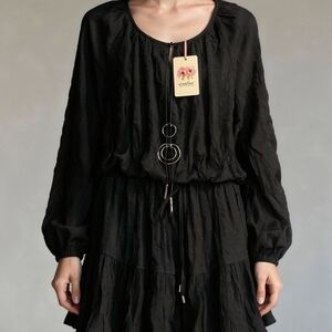 NWT Entro Black Mini Dress Lined Sizes Small Thru Large Available.